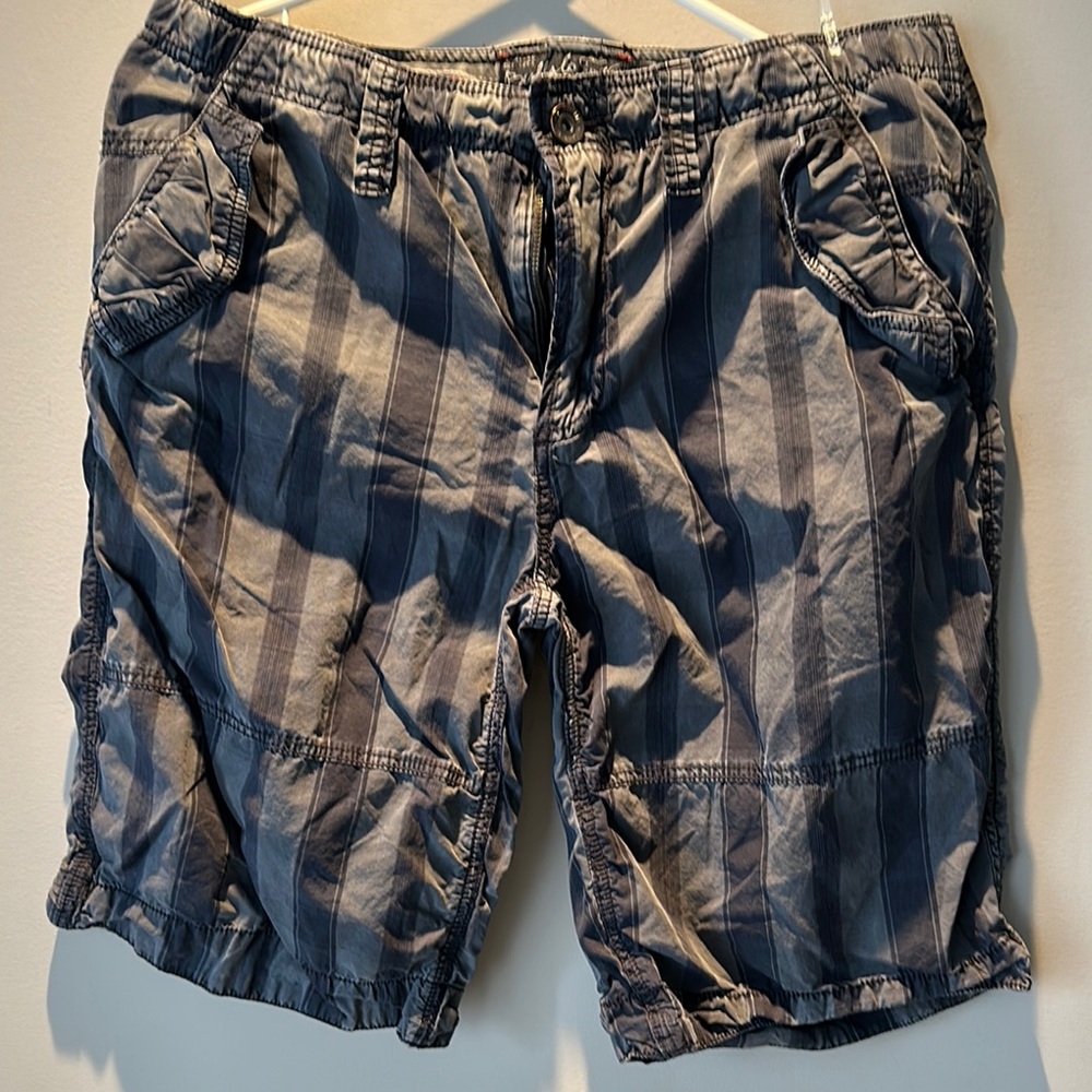 Buffalo David Bitton Gray Cargo Shorts Relaxed Fit